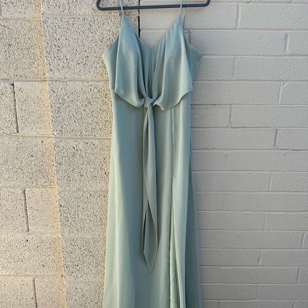 Azazie Light Green Maxi Dress